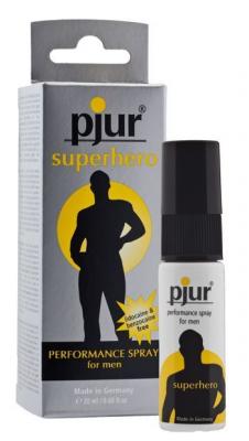 Пролонгуючий спрей Pjur Superhero Spray 20 мл, всотується в шкіру, натуральні компоненти