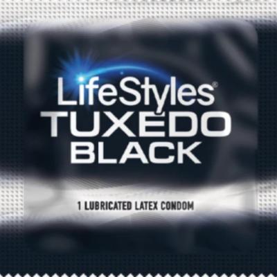 Презерватив чорний LIFESTYLES TUXEDO Black