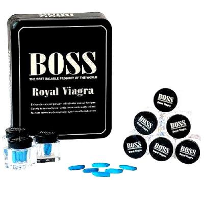 Таблетки для підсилення збудження/пролонгуючі/збільшуючі пеніс  Boss Royal Viagra (фасовка по 3 табл)